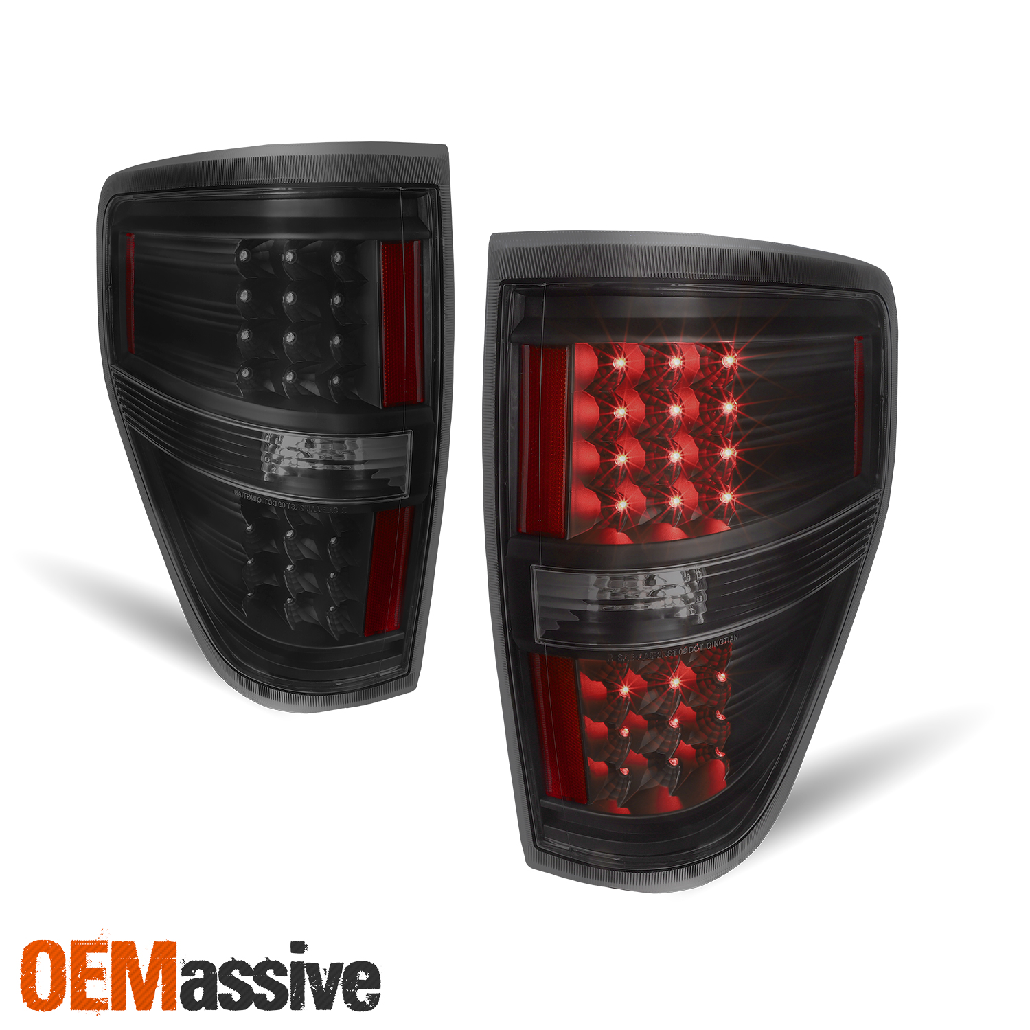 Fit 20092014 Ford F150 F150 Black Smoked LED Tail Lights L+R 2010